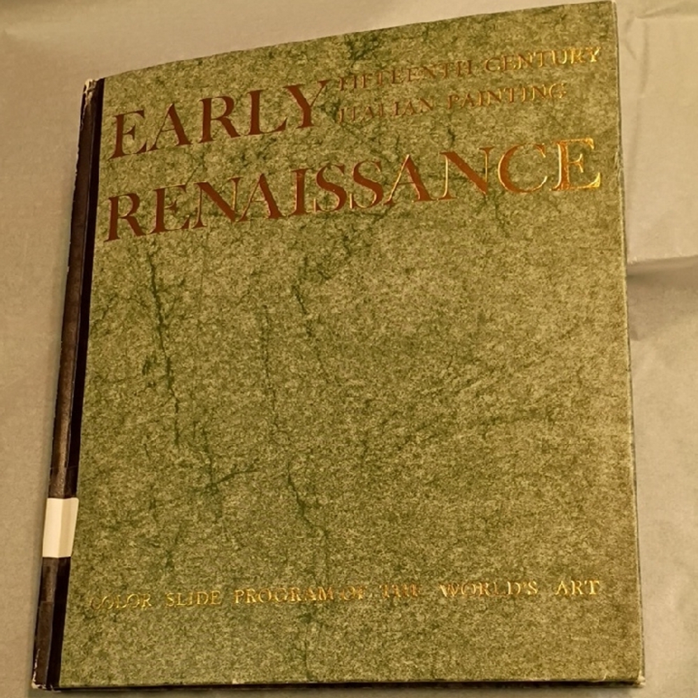Vintage Early Renaissance Art Book - Gold and Green